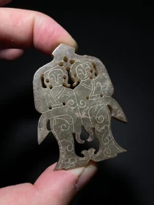 Rare Chinese Hetian Jade Figure Dancer Woman Han dynasty 206 B. C.-220 A. D. - Picture 1 of 8