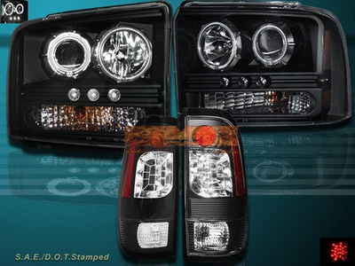 05-07 FAROS PROYECTOR FORD F250/350 SUPER DUTY CCFL HALO + LUCES TRASERAS LED  Foto 1 de 4