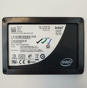 Intel SSDSA2MH080G1DL 80GB 2.5" SATA Internal SSD | Grade A - Picture 1 of 2
