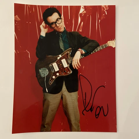 Elvis Costello Signed 8x10 Photo With COA Cover