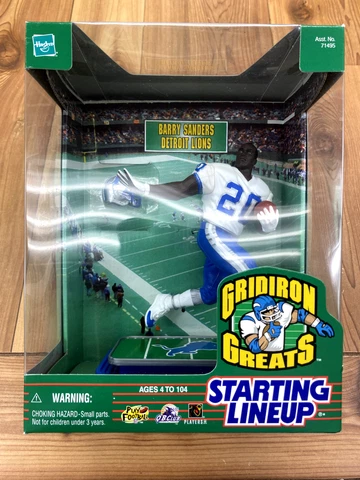 DEADSTOCK Starting Lineup '99 Gridiron Greats Barry Sanders Detroit Lions NFL Cover