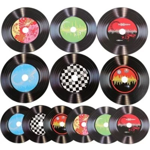 20pcs Artwork Record Wall Decal Paper Records Fake Records Stickers Music Party - Picture 1 of 12