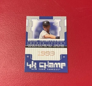 2002 EX Derek Jeter 4 Time Champ 1573/1999 #3DJ New York Yankees - Picture 1 of 2