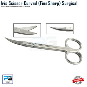 SURGICAL DENTAL IRIS SCISSOR CURVED DENTAL SHARP FINE TIP STAINLESS STEEL CE* - Picture 1 of 8