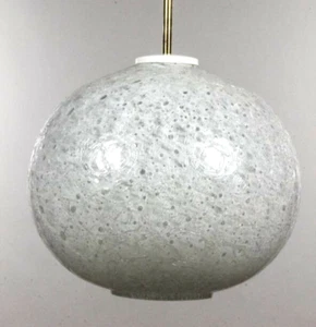 VTG Doria Schaum Glas Kugel Lampe Ø30cm Neuw. Pendel Leuchte 60er 70er Jahre - Bild 1 von 12