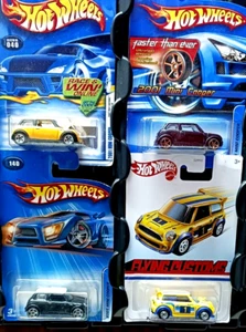 Hot Wheels-Mini Coopers-4 car lot-FTE-Flying Customs-Wheel Variation-Italian Job - Picture 1 of 22