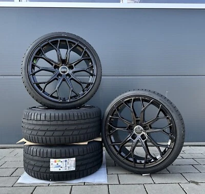 4x 20 Zoll Sommerräder Kompletträder FF01 Schwarz Hankook für Audi A5 S5 B8 B9 S - Bild 1 von 4