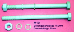 Sechskantschrauben Kunststoff M10x150 weiß metr. Nylon Polyamid Bolzen Mutter - Bild 1 von 1