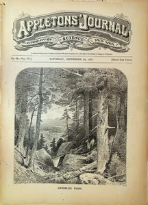 Appleton's Journal September 24 1870 Adirondack Woods Mrs Oliphant - Picture 1 of 2