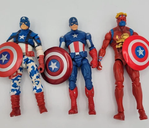 Marvel Universe Captain America 3.75" Lot: Arctic Assault, Captain Britain ++ Cover