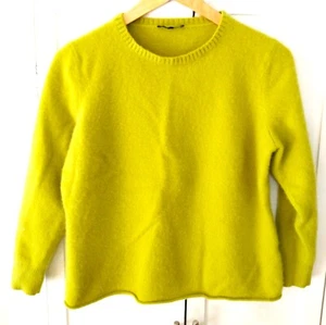 Maglione Pullover Lafayette 148 New York Verde Lime 100% Cashmere LS Taglia 1X - Foto 1 di 4