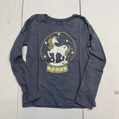 Childrens Place Grey Unicorn Long Sleeve Girls Size Small - Image 1 of 4