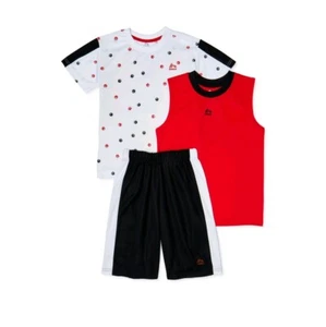 NWT 3-Piece Boys Size 12  Athletic Set T-Shirt, Muscle Tank Top & Shorts RBX - Picture 1 of 4