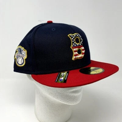 NWT Boston Red Sox 2019 July 4th Fitted Hat 7 7/8 Cap MLB Baseball USA Flag - Image 1 of 4