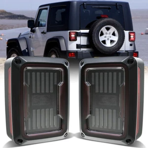 Pair LED Tail Light Rear Brake Reverse Turn Signal for 2007-18 Jeep Wrangler JKU - Picture 1 of 10