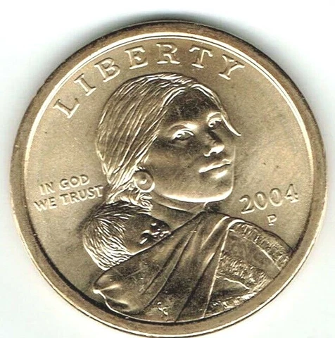2004-P $1 Brilliant Uncirculated Business Strike Sacajawea Dollar Coin! Cover