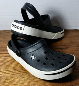 Crocs Crocband II Classic Comfort Slip On Clogs Black & White Mens 5 Womens 7 - Picture 1 of 9
