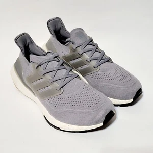 Adidas UltraBoost 21 Running Sneakers Lace Up Shoes FY0404 Gray White Wms 9US - Picture 1 of 20