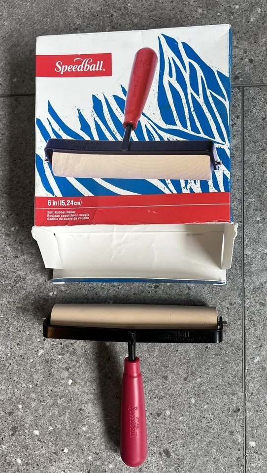 Speedball Art Products 4129 Soft Rubber Brayer Heavy Duty Steel Frame 6 Inch