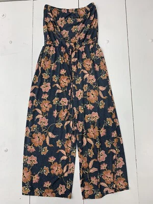 Maurices Womens Blue Floral Strapless Pant Romper Size Small - Image 1 of 4