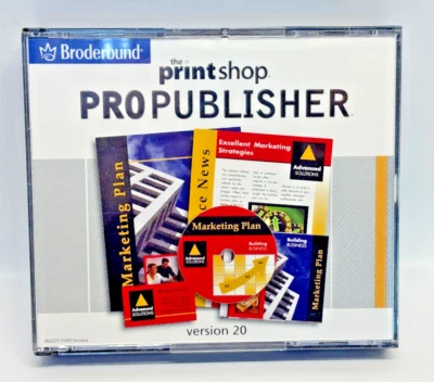 Broderbund The Print Shop ProPublisher version 20 CD-ROM for PC 3 Disc Set - Image 1 of 3