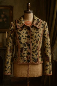 Blazer Missoni Vintage Mezcla Lana Mohair Hecho en Italia Tapiz Floral - Imagen 1 de 10