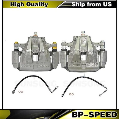 Pinça de freio dianteiro freio hidráulico mangueira linha de freio compatível com 2005 2006 Toyota Tacoma - Imagem 1 de 4