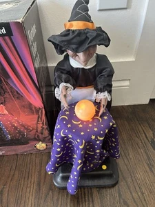 Vintage Gemmy Halloween 17" Animated Fortune Teller Witch Prop Decoration - Picture 1 of 13