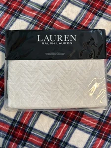 Ralph Lauren Kaia Matelassé Standard Pillow Sham 20" X 26" Cream $120 Shimmer - Picture 1 of 4