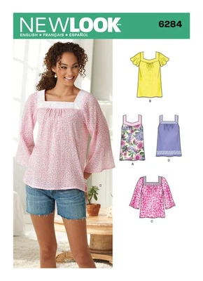 NEW LOOK 6284 MISSES' PULLOVER TOP Sewing pattern 2 Lengths Size 10 - 22 - Image 1 of 4