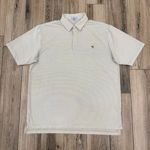 GenTeal Brown/Tan Striped Performance Golf Polo Shirt Size XL EUC - Picture 1 of 6