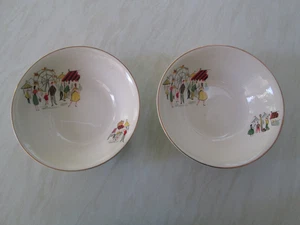 Alfred Meakin dessert bowls in the Carousel / fairground design x 2 - Picture 1 of 6