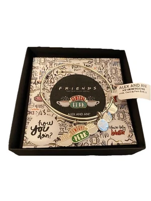 Brazalete Alex and Ani FRIENDS, CENTRAL PERK Plata Brillante Nuevo con Etiqueta y CAJA Foto 1 de 4