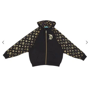 NWT Disney Parks Disneyland Resort Castle Black Hooded Lightweight Sweatshirt L - Picture 1 of 8