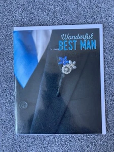 Wonderful Best Man Wedding Greetings Card Brand New Sealed - Picture 1 of 3
