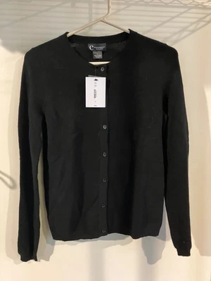 Suéter de cachemir negro Bloomingdales talla pequeña Foto 1 de 3