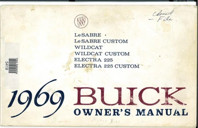 Buick LeSabre Wildcat Electra 1969 manual del propietario Foto 1 de 4