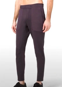 LULULEMON Pantalone Uomo Tech Textured CARDO UVA/GRIGIO GRAFITE XL - Foto 1 di 10