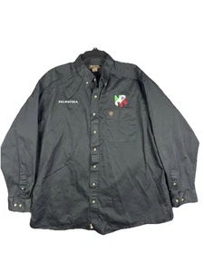 Ariat Men's 2XL Team Mexico Logo Twill Black Long Sleeve Shirt Button Down - Picture 1 of 8