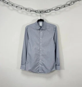 Brooks Brothers Milano Fit strukturiertes graues geknöpftes Herrenhemd 14,5 - 2/3 - Bild 1 von 16