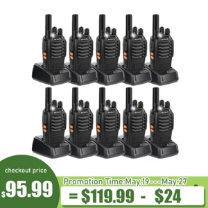 Long Range Walkie Talkies FRS Retevis H777 2W Rechargeable Two Way Radio 10 Pack - Zdjęcie 1 z 14