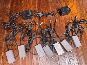 2 Nintendo NES Power AC Adapter SNS-002 & 7 RF Switch Cable NES-003 ORIGINAL OEM - Picture 1 of 4