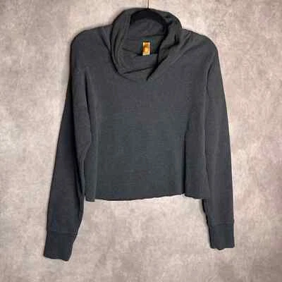 Camisa Top Lucy Mujer Talla Pequeña Gris Polar Mangas Largas Capucha Cuello Recortada Foto 1 de 4