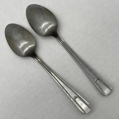 HUS3 Hull Stainless Steel 18/8 Two Teaspoons Flatware Lot of 2 - Image 1 of 4