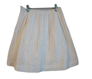 POLO Ralph Lauren white eyelet lace swing mini skirt casual dressy Size 10 - Picture 1 of 5