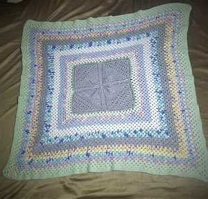 Afghan Multi Color Madeleine Williams Blanket 44" X 44" - Picture 1 of 7