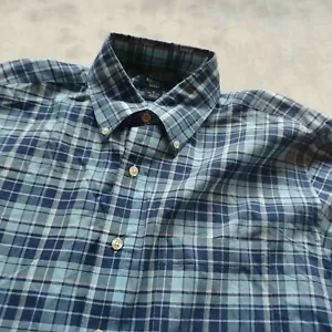 Camisa de vestir para hombre Brooks Brothers talla M azul tartán - Imagen 1 de 5