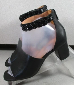 7831607 LSPSA30 EVELYN CHAIN WOMENS SHOE 7 M BLACK LEATHER BY JOHNSTON & MURPHY - Picture 1 of 6