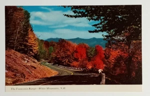 Franconia Range in Autumn Foliage Woodstock NH Mike Roberts UNP Postkarte c1960s - Bild 1 von 2