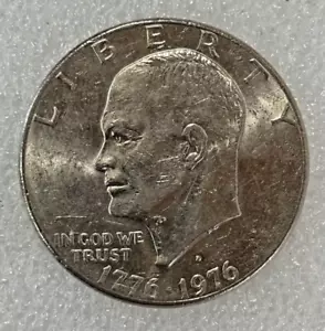 1976 D Bicentennial Eisenhower Dollar Filled in D Error Circulated - Picture 1 of 3